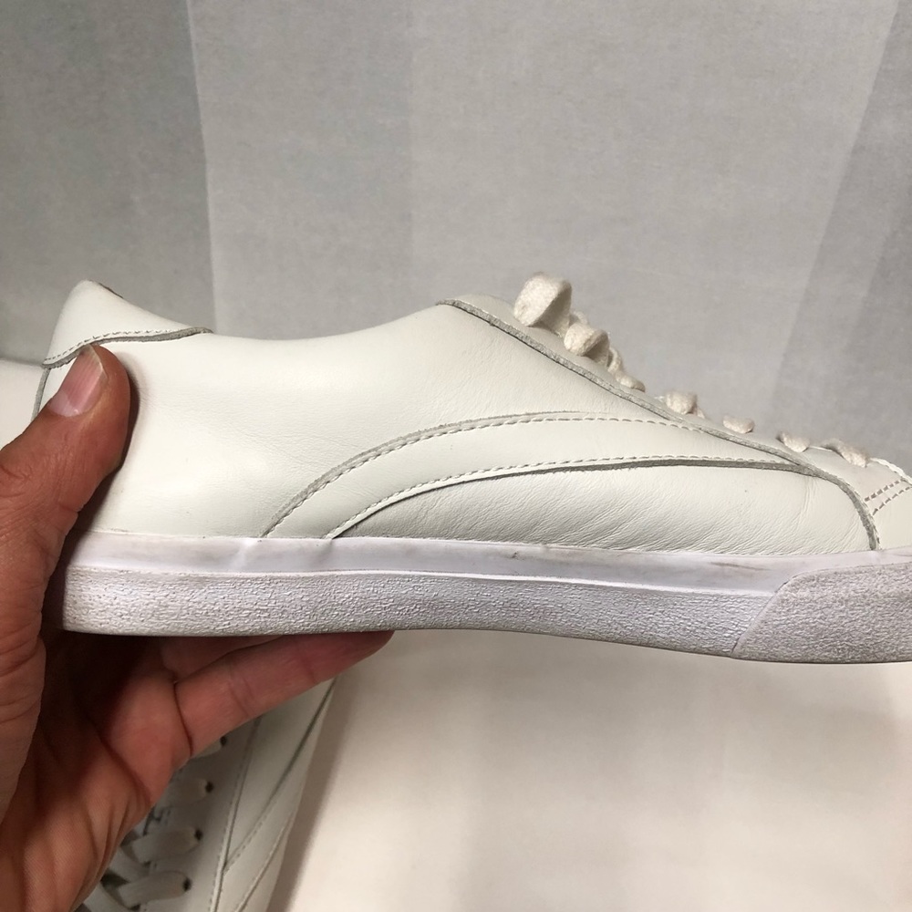 SIDEWALK LOW TOP SNEAKERS 👟 Madewell leather White 7.5 women great shape - Picture 10 of 14